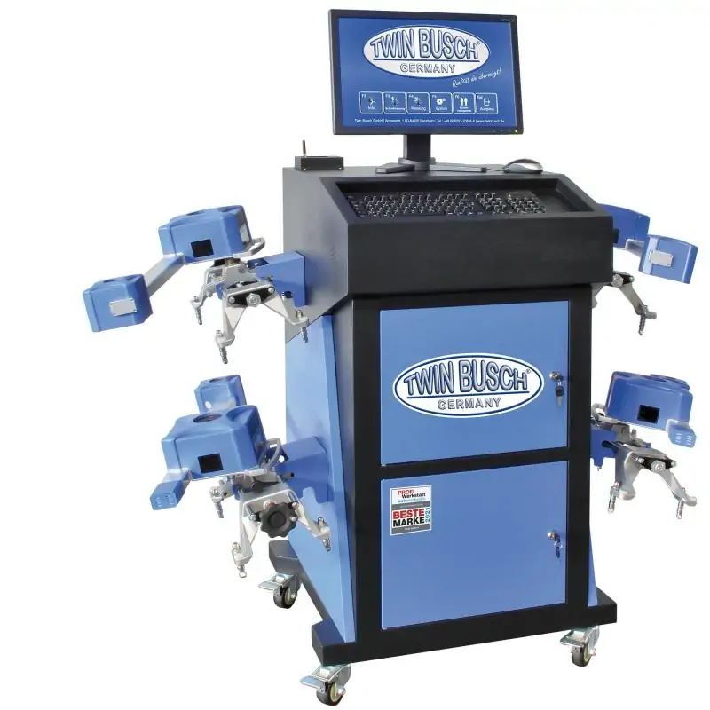 Komputerowe urządzenie do geometrii kół i osi pojazdu dla &nbsp;samochodów osobowych i dostawczych 8 kamer