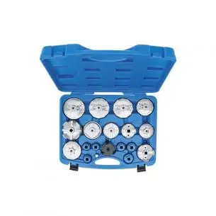 Zestaw nasadek do filtrów aluminiowe 19 elementów