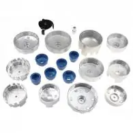 Zestaw nasadek do filtrów aluminiowe 19 elementów