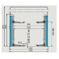 Ravaglioli podnośnik 2-kolumnowy śrubowy KPX337LWR