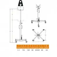 Podnośnik do skrzyni biegów 500 kg