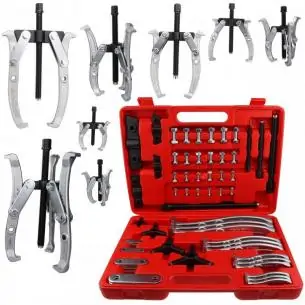 Zestaw 8 ściągaczy 2 i 3 ramiennych 75-200 mm