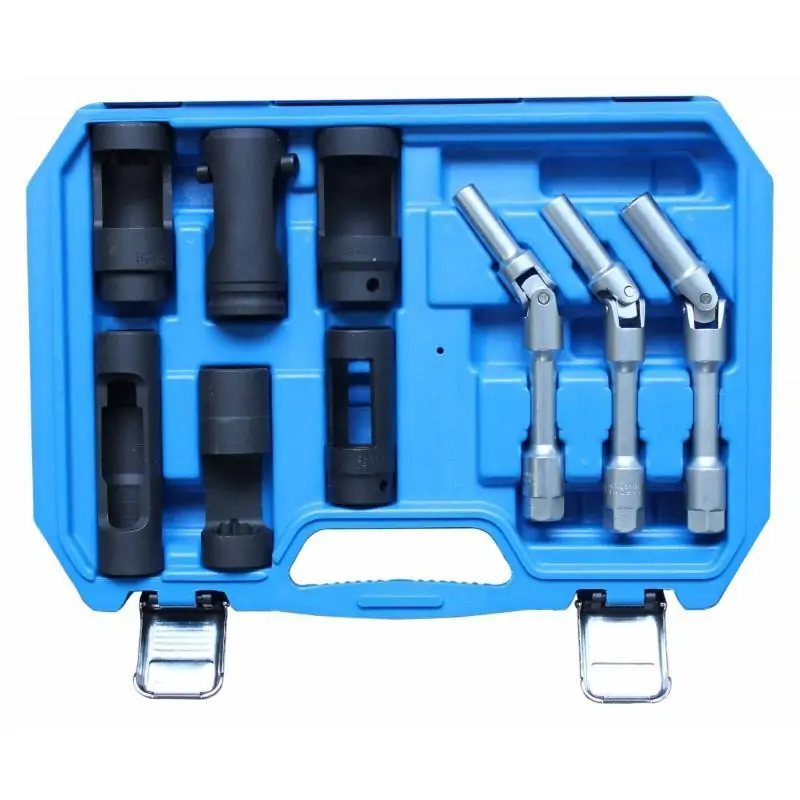 Zestaw 9 nasadek do świec i wtryskiwaczy