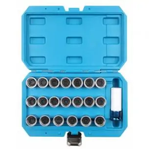 Zestaw nasadek do śrub antykradzieżowych 21 elem VW/ AUDI