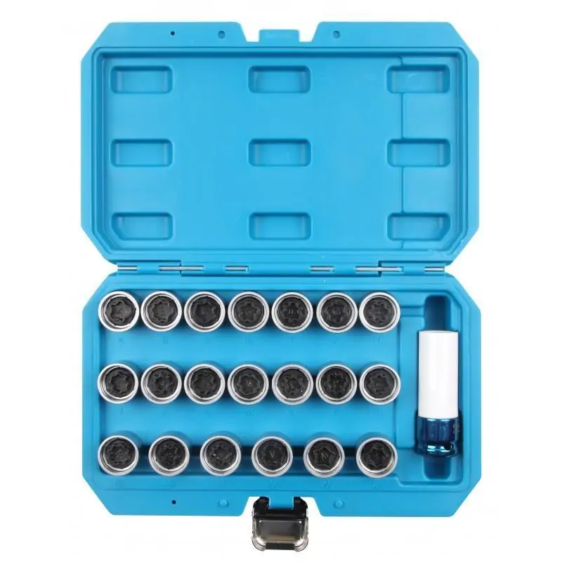 Zestaw nasadek do śrub antykradzieżowych 21 elem VW/ AUDI