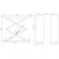Podnonik podprogowy udzwig 3 T, wys. 1900 mm