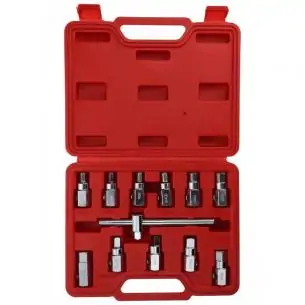 Zestaw kluczy do korków spustowych 12 części