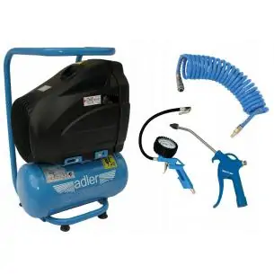 Kompresor bezolejowy ADLER 6L+ zestaw akcesoriów